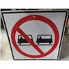 Image 1 : METAL SIGN (NO PASSING) *29.5" X 29.5"*