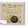 Image 1 : TEN CENT COIN (CANADA) *1903* (SILVER) *ICCS VF-30*