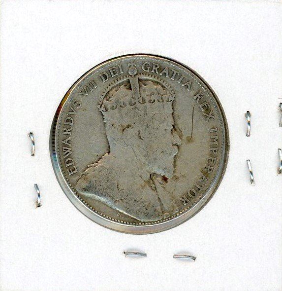 FIFTY CENT COIN (CANADA) *1909* (SILVER) *NEWFOUNDLAND* Schmalz Auctions