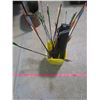 Image 2 : FIBERGLASS 20LB RECURVE BOW AND ASSORTED ITEMS (SOME ARROWS BROKEN)