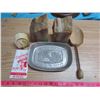 Image 1 : LOT OF COLLECTABLES (ONYX BOOK ENDS, SILVER TRAY, ETC.)