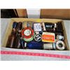 Image 1 : MEDICINE CABINET JUNK DRAWER (BOTTLES, TINS, RAZOR)