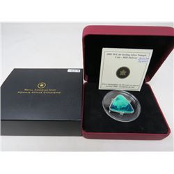 2008 Proof 50 cents Sterling Silver Milk Delivery with green translucent enamel-effect. Triangular s