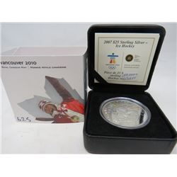2007 Proof Sterling Silver $25 Ice Hockey