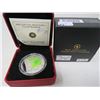 Image 2 : 2008 Proof $20 Crystal Raindrop with green Maple Leaf and one Swarovski crystal. .9999 silver