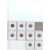 Image 2 : Complete Date Set of 9 Newfoundland George VI silver 10 cents: 1938, 1940, 1941c, 1942c, 1943c, 1944