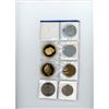 Image 2 : Lot of 7 Royalty coins and medals: 4 Generations Sterling silver with gold, 4 portraits of Elizabeth