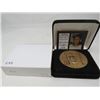 Image 1 : Mickey Mantle huge 2.5 inch brass medal with certificate of authenticity in case.