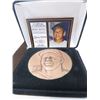 Image 2 : Mickey Mantle huge 2.5 inch brass medal with certificate of authenticity in case.