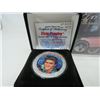 Image 2 : Lot of 3 Elvis Presley coins including Elvis’ Pink Cadillac with coloured portrait on a U.S. quarter