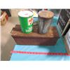 Image 2 : LOT OF HARDWARE, TIN CANS, TOOLBOX, BOTTLE CAP OPENER