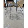 Image 3 : TWO METAL ART DECO STANDS (ROUND 23" X 25", 16.5" X 28")