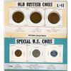 Image 1 : LOT OF 3 BRITISH PENNIES AND 3 SPECIAL US COINS (1919 GEORGE V LARGE PENNY, 1938 GEORGE VI LARGE PEN