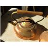 Image 2 : LOT OF 2 KETTLES, 4 COASTERS, LAMP BASE (ALL COPPER)