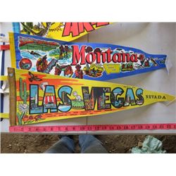 LOT OF 5 ASSORTED PENNANTS