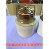 LOT OF 2- ONE GALLON PICKLE CROCKS WITH LIDS