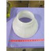 Image 2 : ONE 12" MILK GLASS SHADE DESIGN (6" TOP) *SMALL CHIP*