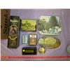 Image 1 : LOT OF 8 MISCELLANEOUS TINS (WHISKEY, CANDY, ETC)