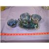Image 1 : CARNIVAL GLASS CREAM, SUGAR AND CUP