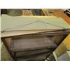 Image 2 : WOOD AND GLASS FILING CABINET (34"W)