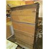 Image 3 : WOOD AND GLASS FILING CABINET (34"W)