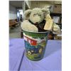 Image 1 : JOHN DEERE GARBAGE CAN & WIND UP BEAR