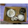Image 1 : LOT OF CAFE DISHES, LAMP, VASE