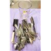Image 1 : LOT OF CUTLERY & 2 CURLING IRONS