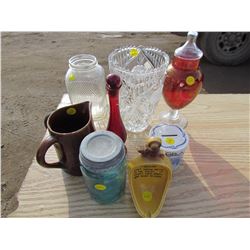 LOT OF ASSORTED GLASSWARE