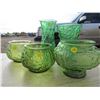 Image 1 : FIVE GREEN VASES