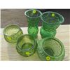 Image 2 : FIVE GREEN VASES