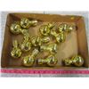 12 REPRODUCTION BRASS KNOBS