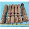 Image 1 : 6 TABLE LEGS (5 MATCHING, 1 MISMATCHED)