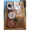 Image 1 : LOT OF GLASSWARE - VASES, SUGAR, ETC