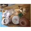 Image 2 : LOT OF GLASSWARE - VASES, SUGAR, ETC