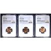 Image 1 : 1955, 56, 58 LINCOLN CENTS NGC MS-66 RD