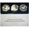 Image 1 : 1994 U.S. VETS 3-COIN PROOF SILVER DOLLAR SET