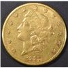 Image 1 : 1887-S $20 GOLD LIBERTY AU