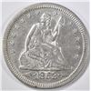 Image 1 : 1853 ARROWS & RAYS SEATED QUARTER  CH AU