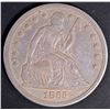 Image 1 : 1865 SEATED DOLLAR, AU STRONG STRIKE