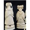 Image 8 : 14 Vintage  Ivory Chess Pieces. In Very Good Shape for Age