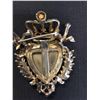 Image 3 : A Vintage Enamel Lion + Crown Broach