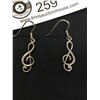 Image 2 : A Pair of Musical Note Sterling Silver Earrings