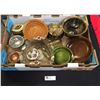 Image 1 : Box Lot of Vintage Dishes, and Brass. Ashtrays, Baskets, etc