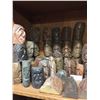 Image 2 : 105 Handcarved West Coast Native Carvings on 2 Shelves. Many Variations