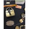 Image 4 : Vintage Military Lot of Buttons, Ration Coupons, Locks, Tie Clips Etc