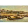 Image 3 : Oil on Board Boat Landscape Signed by Artist