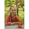 Image 1 : Artist Signed KPM Russian Oil on Paper Portrait