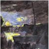 Image 4 : George Inness Sketch Hudson Oil Gouache GI 14