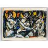 Image 2 : Avant Garde Gouache on Paper 3 Women Signed A.K.